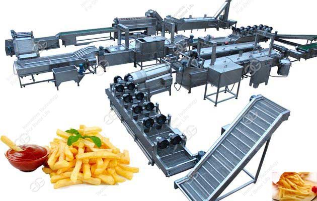 french fries processing line