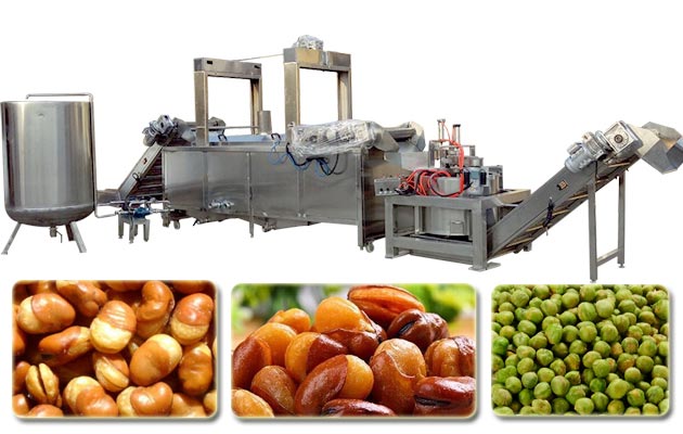 Continuous Broad Bean Frying Making Machine