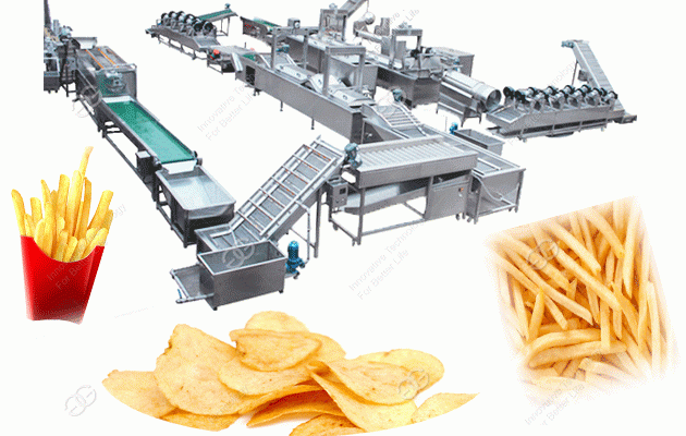 french fries production line