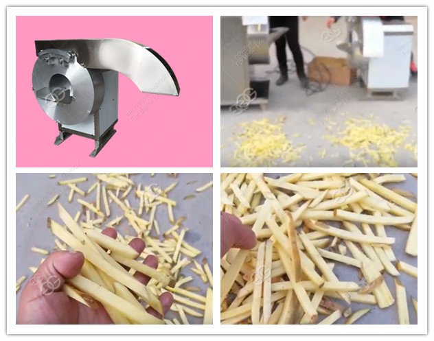 french fries cutting machine cutting effect