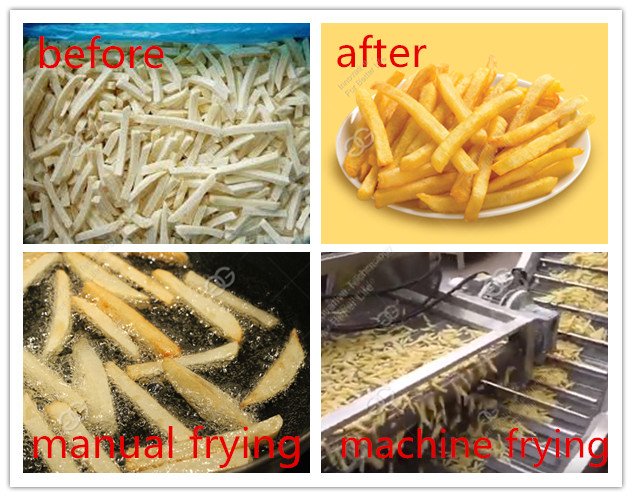 french fries frying machine frying effect