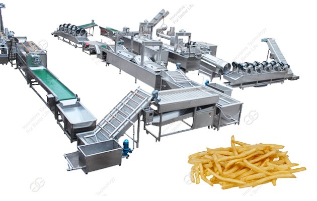 industrial french fries making machine