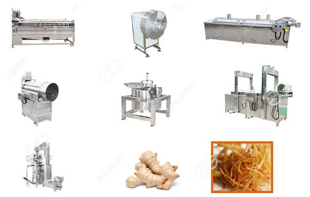 shredded ginger frying machine